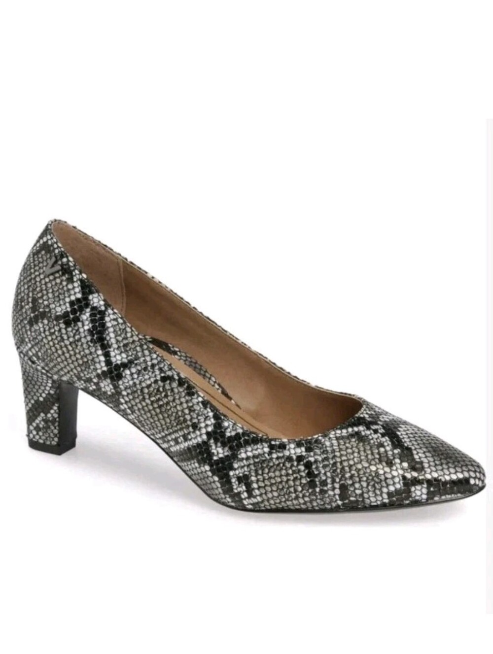 NEW Vionic Mia Snake Pumps Women’s Slip On Heels Pointed Toe Size 7.5 WIDE